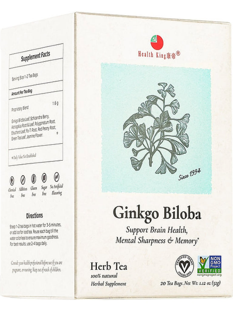Ginkgo Biloba Tea, 20 tea bags, Health King