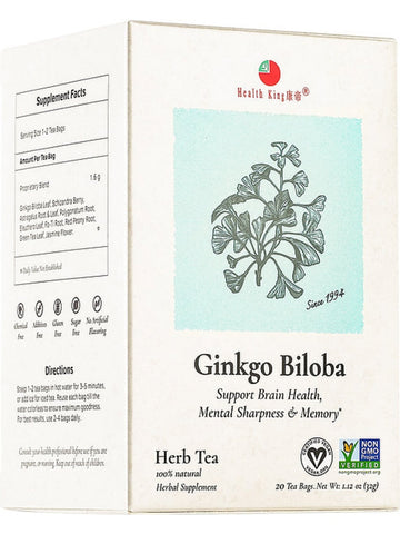 Ginkgo Biloba Tea, 20 tea bags, Health King