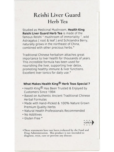 Health King, Reishi Liver Guard Tea, 20 tea bags