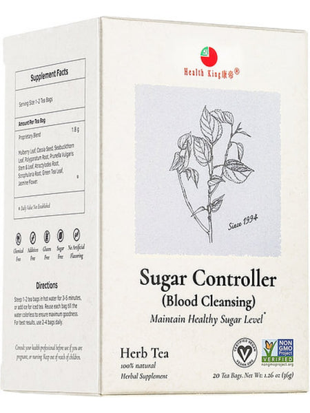 Sugar Controller Tea, 20 tea bags, Health King