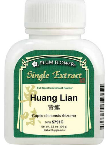 Plum Flower, Huang Lian, Coptis chinensis rhizome, 5:1 Extract Powder, 100 grams