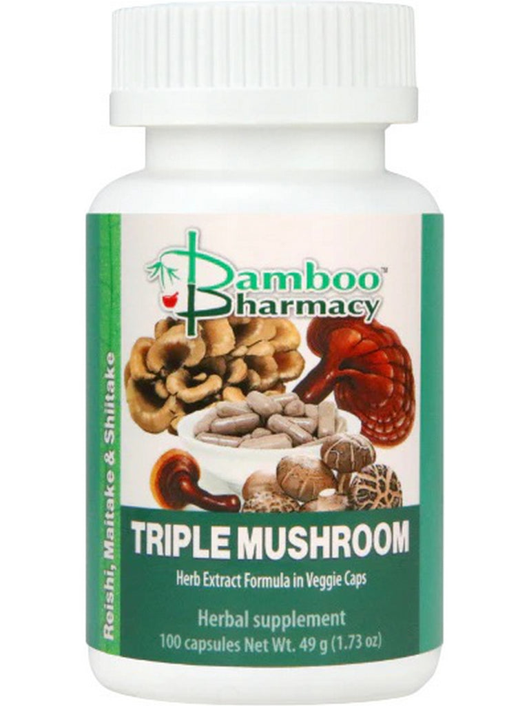 Bamboo Pharmacy, Triple Mushroom, 100 Capsules