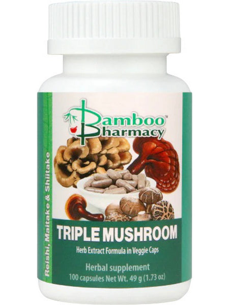 Bamboo Pharmacy, Triple Mushroom, 100 Capsules