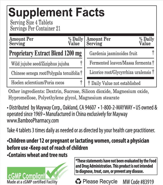 Bamboo Pharmacy, Restful Sleep Support, An Mien Pian, 84 Tablets