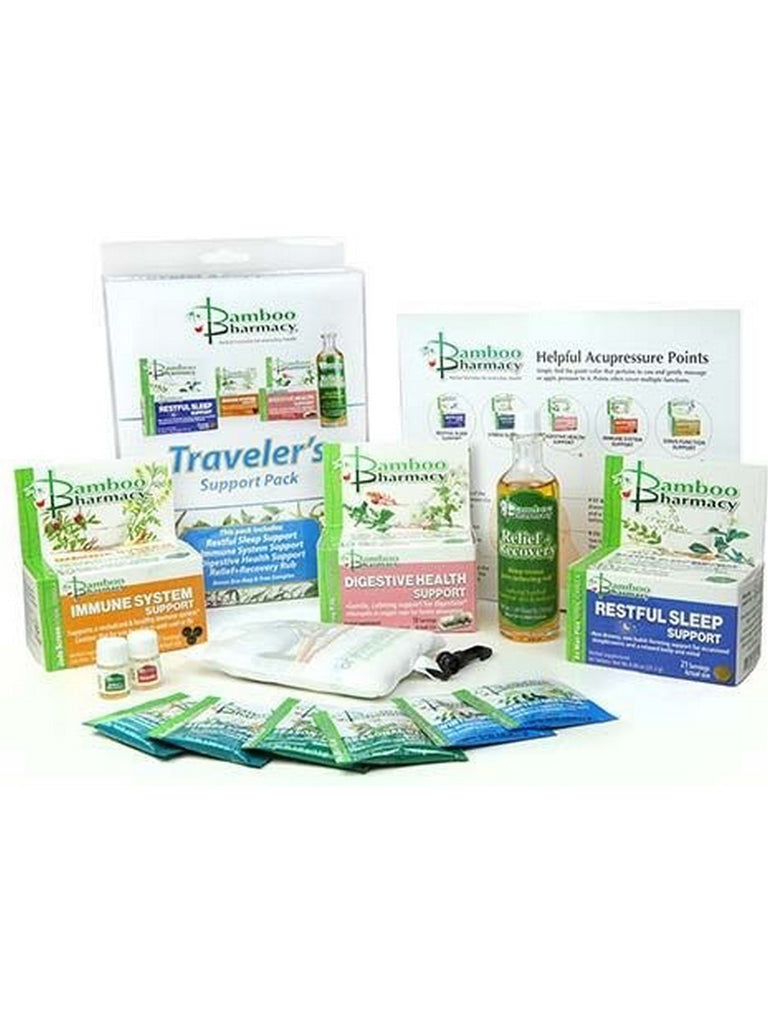** 12 PACK ** Bamboo Pharmacy, Traveler Support Pack, 4 Bottles