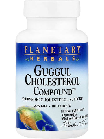 Planetary Herbals, Guggul Cholesterol Compound, 375 mg, 90 Tablets