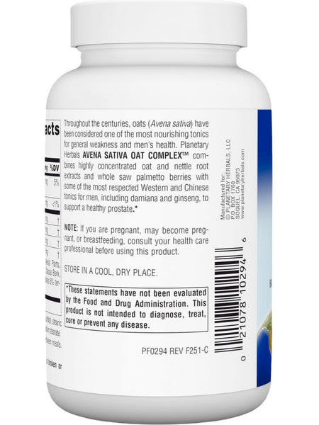 Planetary Herbals, Avena Sativa Oat Complex for Men, 483.5 mg, 200 Tablets