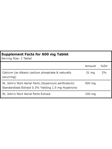 Planetary Herbals, St. John's Wort Extract, Full Spectrum 600 mg, 30 Tablets