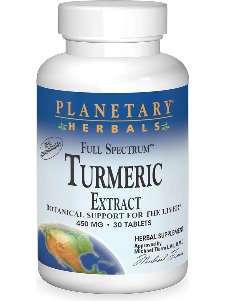 Planetary Herbals, Turmeric Extract, Full Spectrum™ 450 mg, 30 Tablets