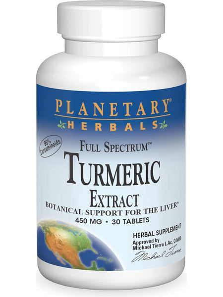Planetary Herbals, Turmeric Extract, Full Spectrum™ 450 mg, 30 Tablets