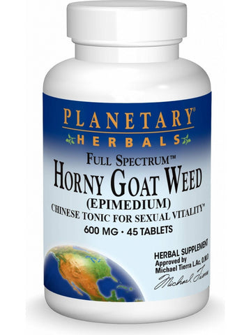 Planetary Herbals, Horny Goat Weed, Full Spectrum 600 mg, 45 Tablets