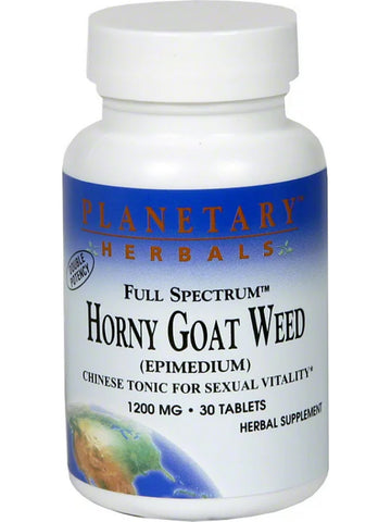 Planetary Herbals, Horny Goat Weed, Full Spectrum 1200 mg, 30 Tablets