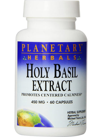 Planetary Herbals, Holy Basil Extract 450 mg, 60 Capsules