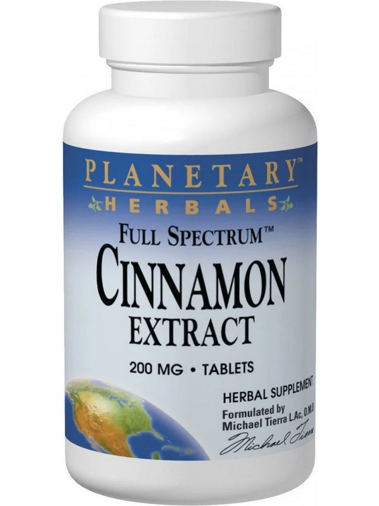 Planetary Herbals, Full Spectrum Cinnamon Extract, 200 mg, 120 Tablets