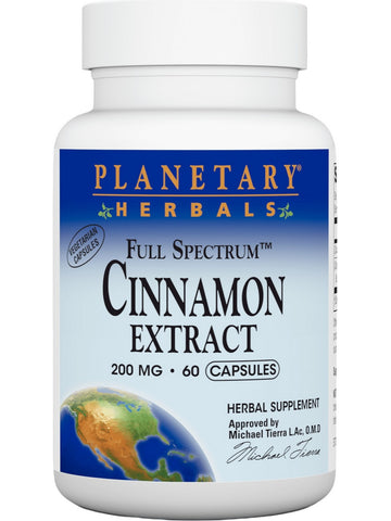Planetary Herbals, Full Spectrum Cinnamon Extract, 200 mg, 60 Capsules
