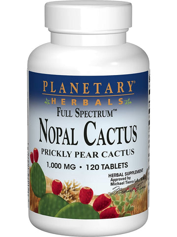 Planetary Herbals, Nopal Cactus, Full Spectrum™ 1000 mg, 120 Tablets