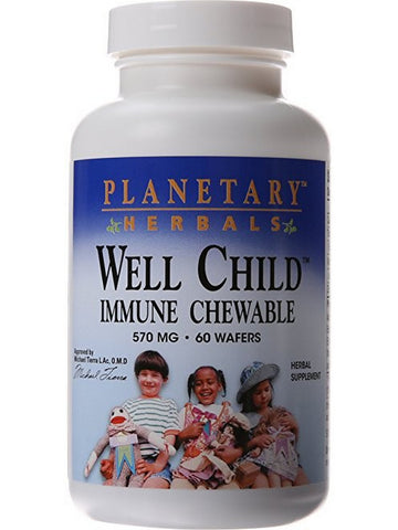 Planetary Herbals, Well Child™ Immune Chewable 560 mg, 60 Wafers