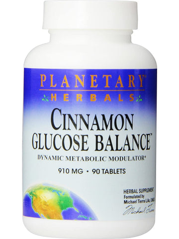 Planetary Herbals, Cinnamon Glucose Balance™ 910 mg, 90 Tablets