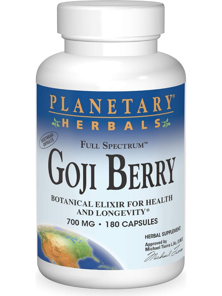 Planetary Herbals, Goji Berry, Full Spectrum™ 700 mg, 180 Vegetarian Capsules