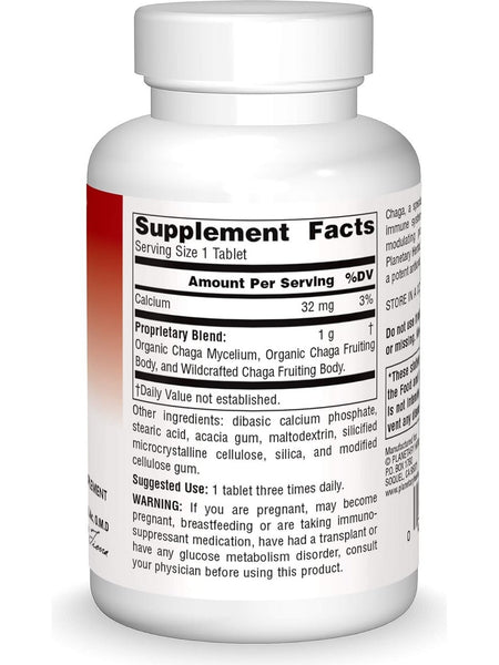 Planetary Herbals, Chaga Full Spectrum 1000mg, 120 ct