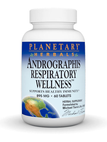 Planetary Herbals, Andrographis Respiratory Wellness™ 895 mg, 60 Tablets