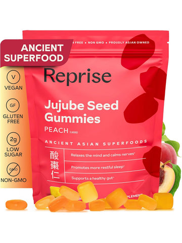 ** 12 PACK ** Reprise, Jujube Seed Gummies, Peach, 45 Gummies