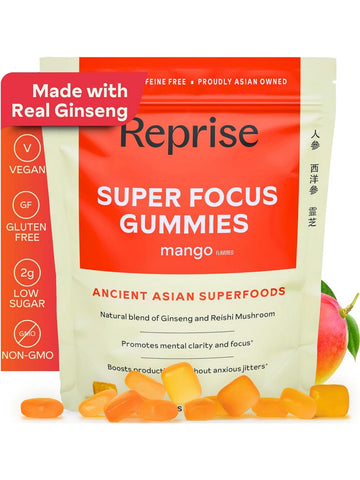 ** 12 PACK ** Reprise, Super Focus Gummies, Mango, 45 Gummies