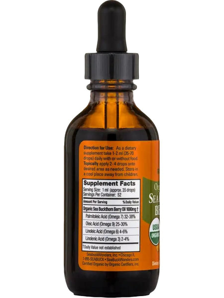 SeabuckWonders, Sea Buckthorn Berry Oil, 1.76 fl oz