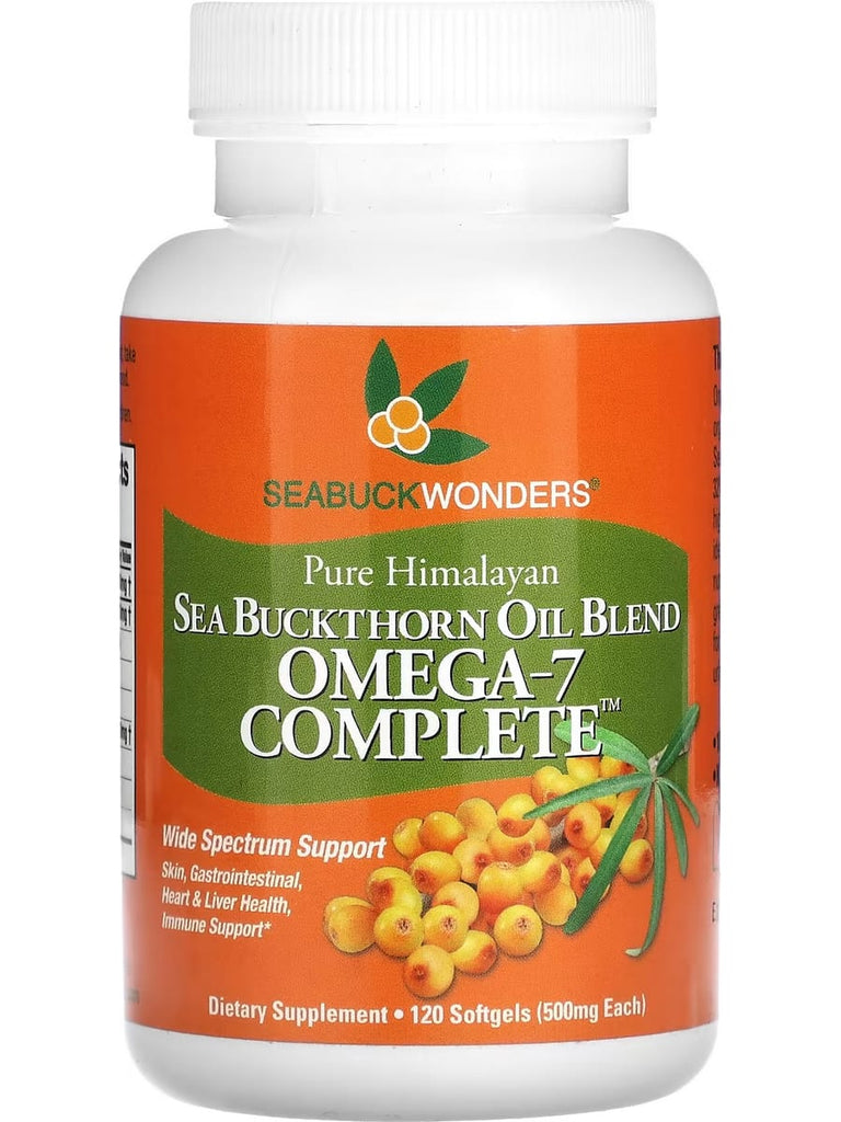 SeabuckWonders, Sea Buckthorn Oil Blend, Omega-7 Complete, 120 Softgels