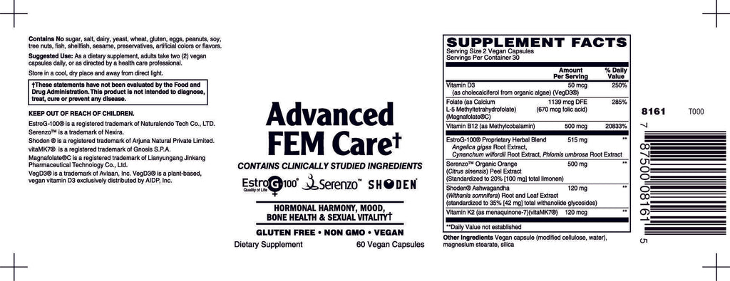 Smart Herbs, Advanced FEM Care, 60 Vegan Capsules