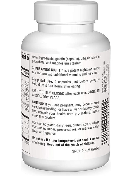 Source Naturals, Super Amino Night™ Advanced Amino Acid Formula, 60 capsules