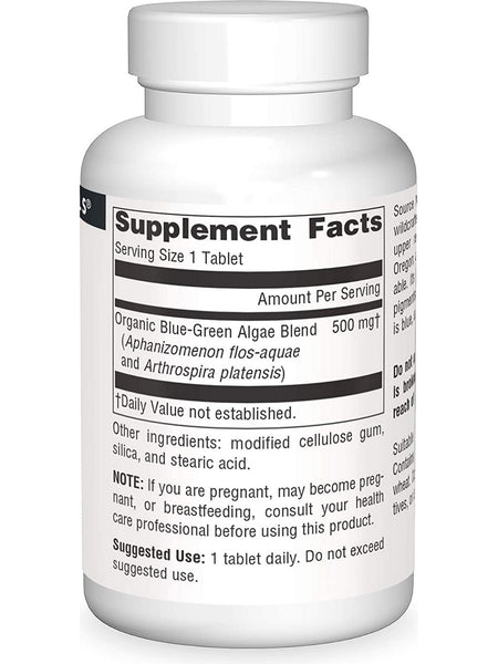 Source Naturals, Blue-Green Algae, Freeze Dried 500 mg, 100 tablets