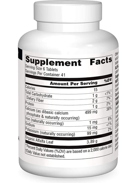 Source Naturals, Alfalfa 648 mg, 250 tablets