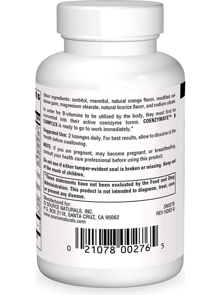Source Naturals, Coenzymate Vitamin B Complex, Orange, 120 Lozenges