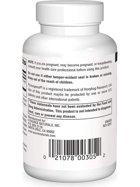 Source Naturals, Pycnogenol® Proanthocyanidin Complex 50 mg, 120 tablets