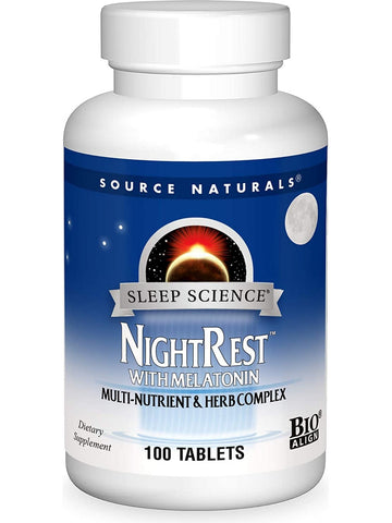Source Naturals, Sleep Science® NightRest™ with Melatonin, 100 tablets