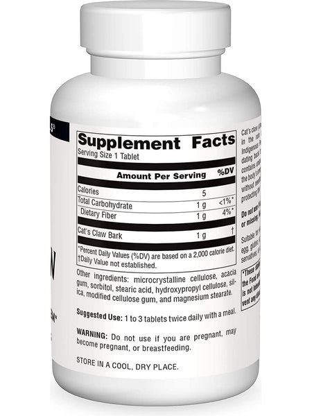 Source Naturals, Cat's Claw Bark Una de Gato 1000 mg, 120 tablets