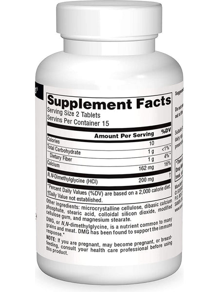 Source Naturals, DMG N,N-Dimethylglycine 100 mg, 30 tablets