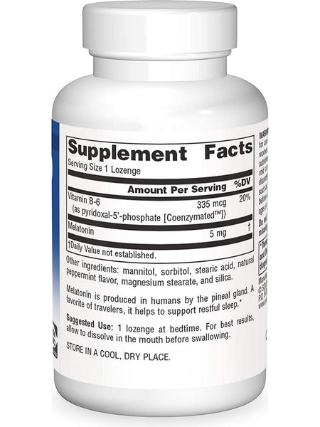 Source Naturals, Sleep Science® Melatonin 5 mg, Peppermint, 50 lozenges