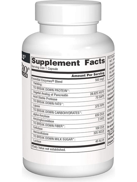 Source Naturals, Essential Enzymes® 500 mg, 120 capsules