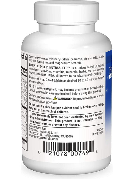 Source Naturals, Sleep Science® NutraSleep™, 40 tablets