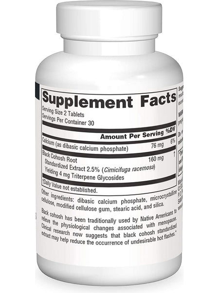 Source Naturals, Black Cohosh Standardized Extract 80 mg, 60 tablets