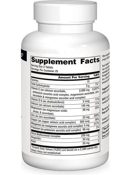 Source Naturals, Ultimate Ascorbate C™ 1000 mg, 50 tablets