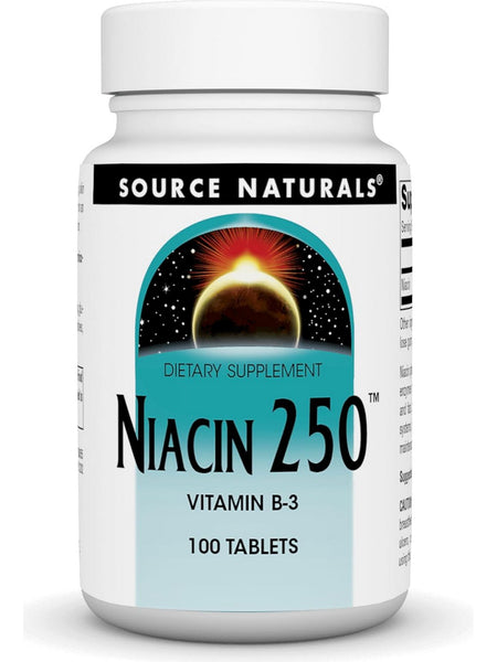 Source Naturals, Niacin 250, Vitamin B 3, 100 Tablets