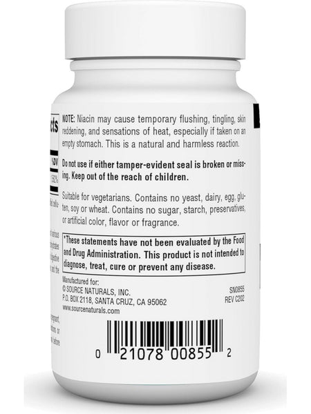 Source Naturals, Niacin 250, Vitamin B 3, 100 Tablets