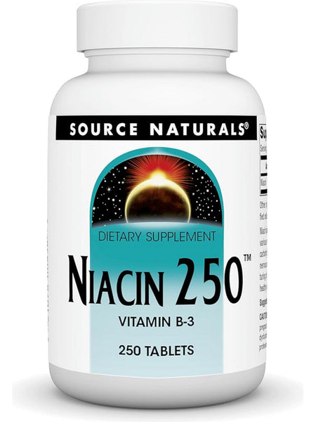 Source Naturals, Niacin 250, Vitamin B 3, 250 Tablets