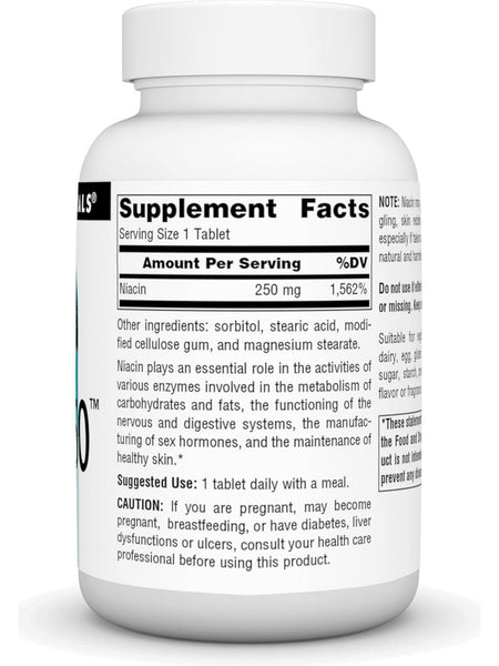Source Naturals, Niacin 250, Vitamin B 3, 250 Tablets