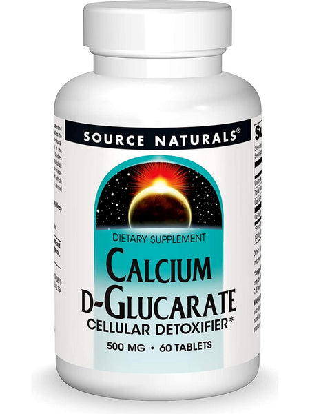 Source Naturals, Calcium D-Glucarate 500 mg, 60 tablets