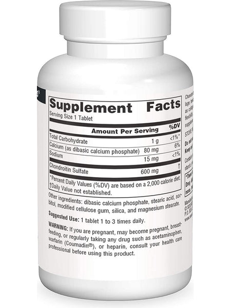 Source Naturals, Chondroitin Sulfate 600 mg, 30 tablets