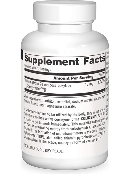 Source Naturals, Coenzymated Vitamin B-1, 13 mg, 30 Lozenges